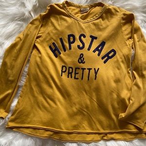 Girls Mustard Long-sleeve tee